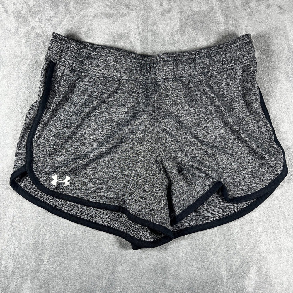 Under Armour HeatGear Womens Gray Space Dye Athletic Shorts Loose‎ Fit Small
